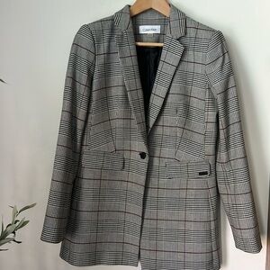 Set CALVIN KLEIN Glen Plaid Blazer and Pants , Sise 8P